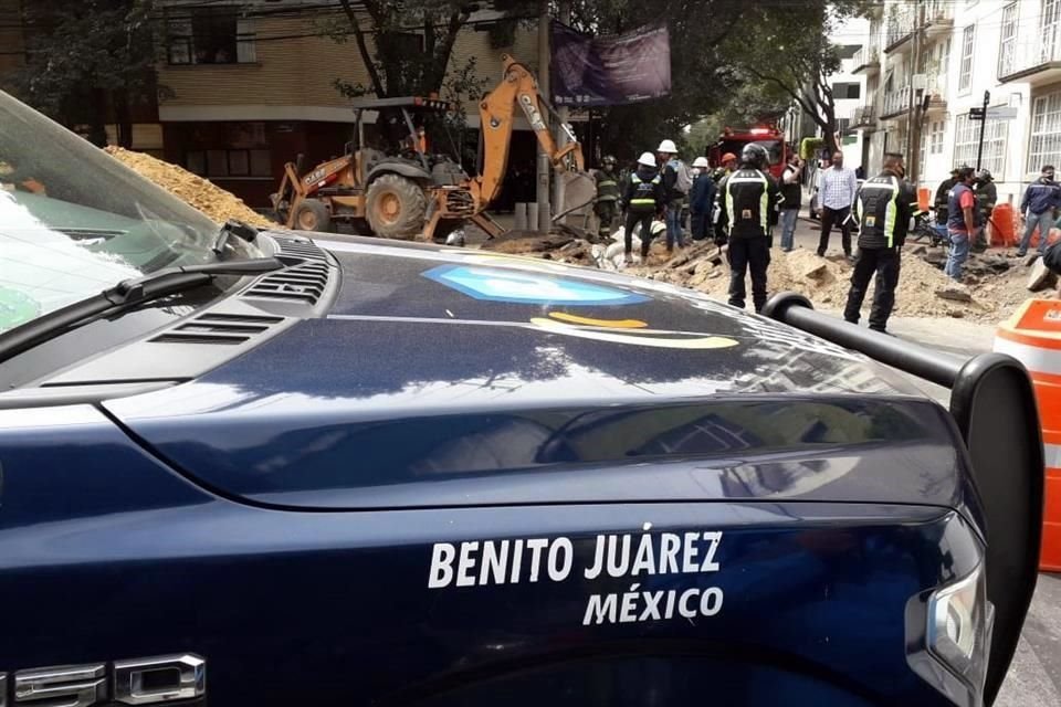 Con este caso suman tres fugas de gas natural que se han registrado de diciembre a la fecha, durante las obras que se realizan sobre la calle Nebraska, en Benito Juárez.