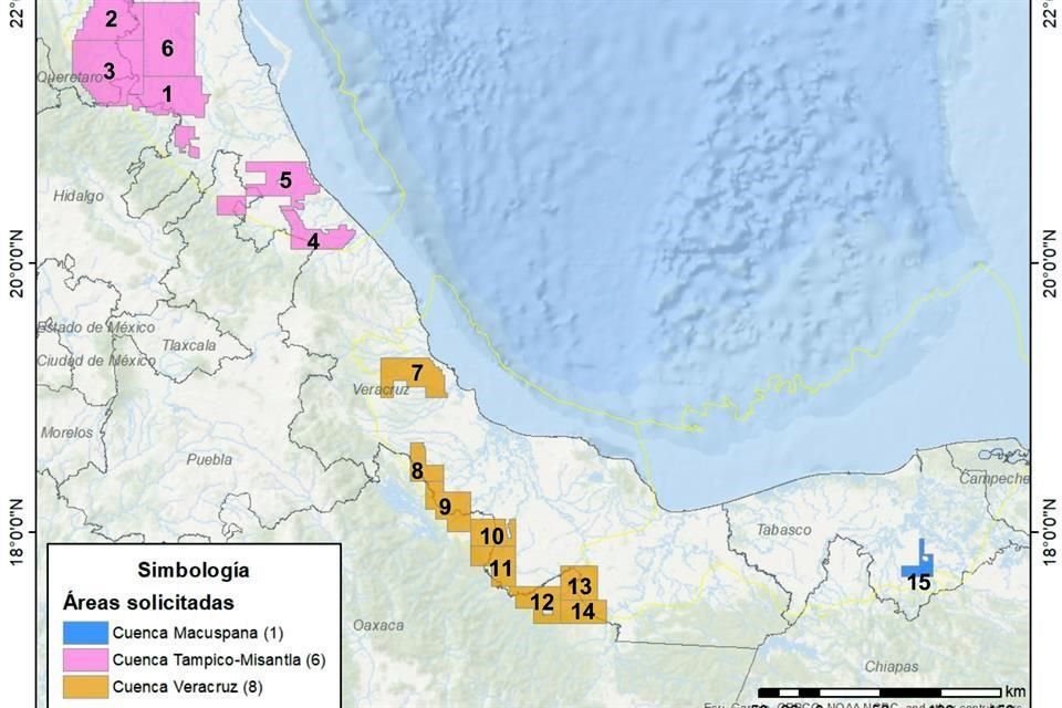 Las 15 áreas abarcan una superficie aproximada de 18 mil 648 kilómetros cuadrados en total.