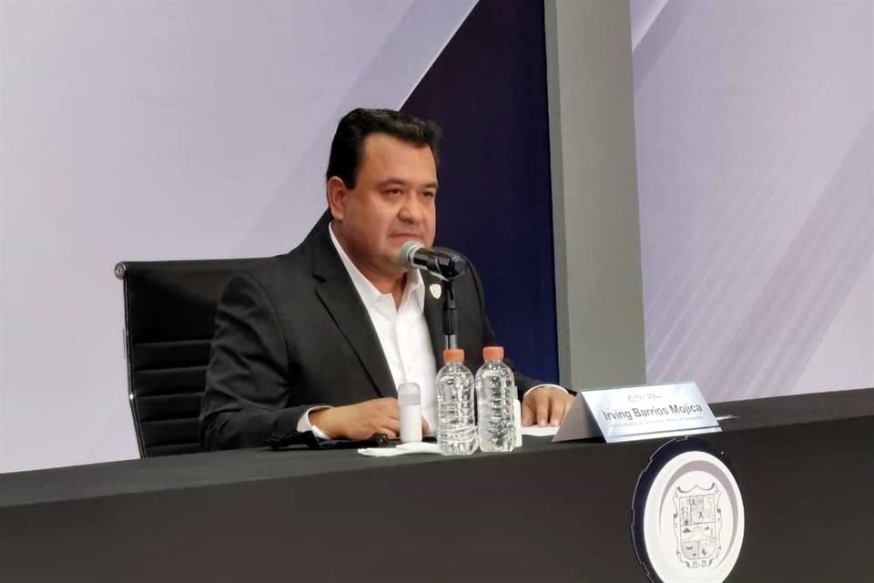 El Fiscal Irving Barrios rindió hoy un informe sobre la masacre en Camargo, Tamaulipas.