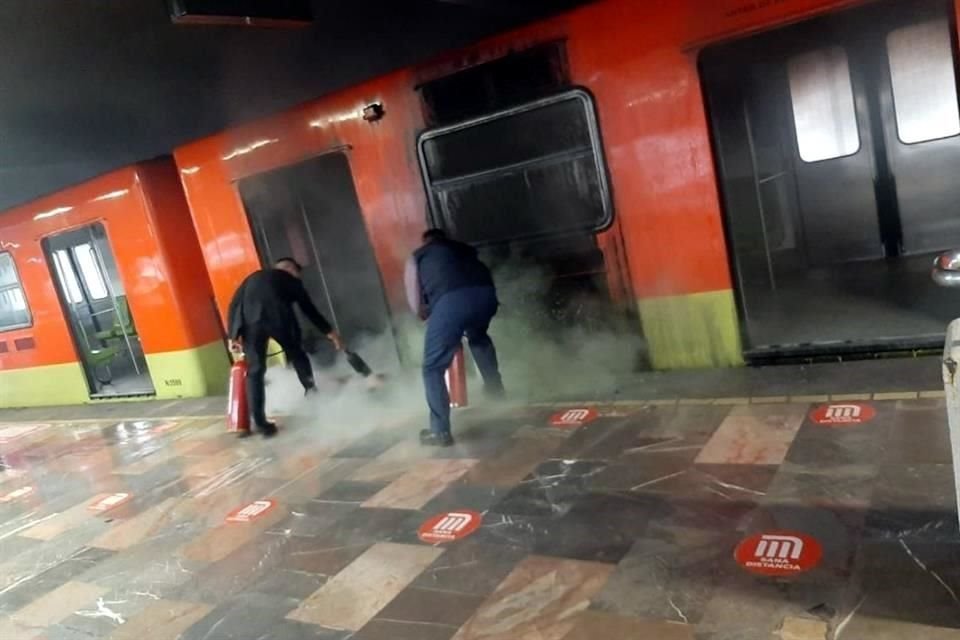 Vagón del Metro se incendió en la estación Indios Verdes de la Línea 3.