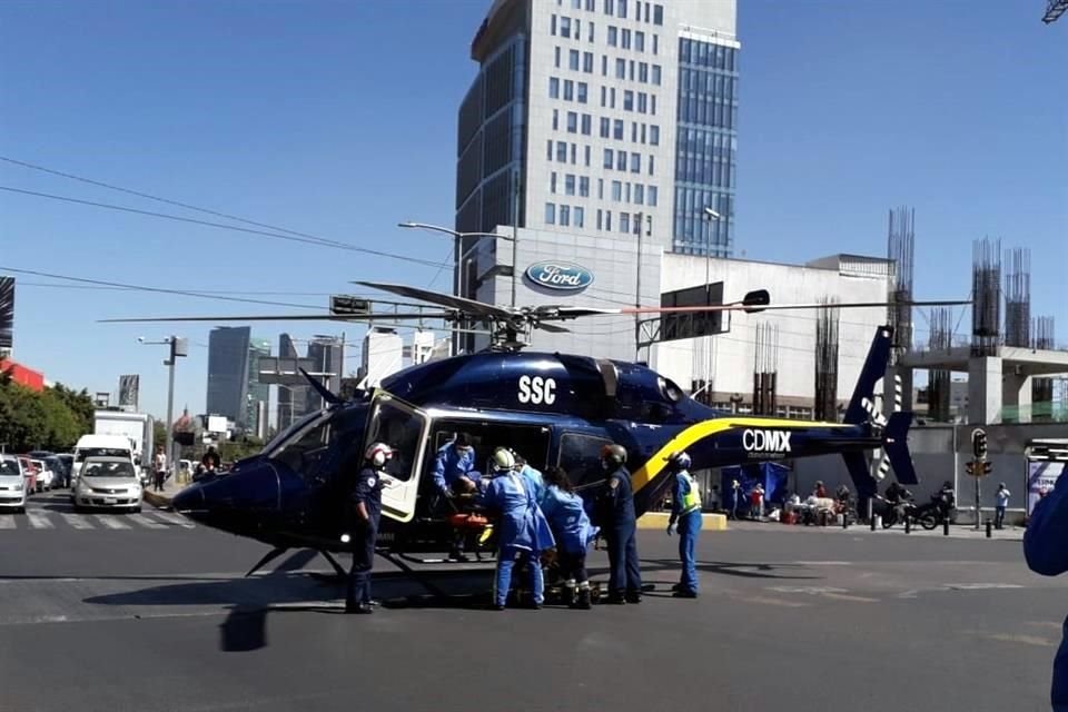 El Cóndor descendió en el cruce de Avenida Revolución y Benjamín Franklin.