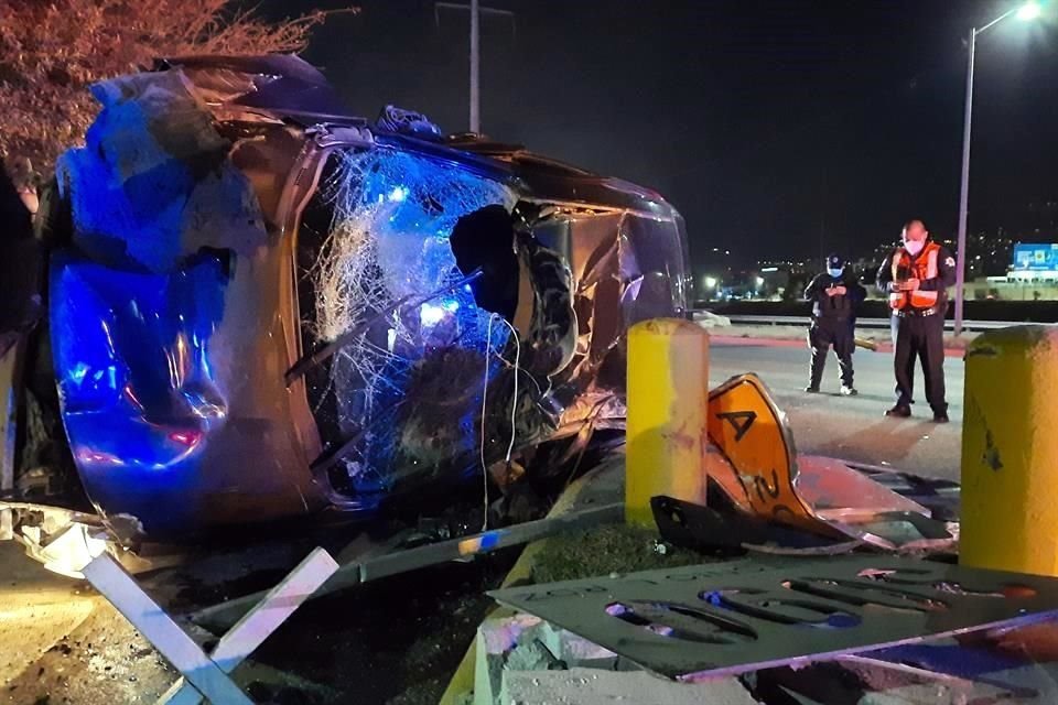 El accidente fue en el Bulevar Antonio L. Rodríguez, unos 300 metros al poniente de Santa Bárbara.