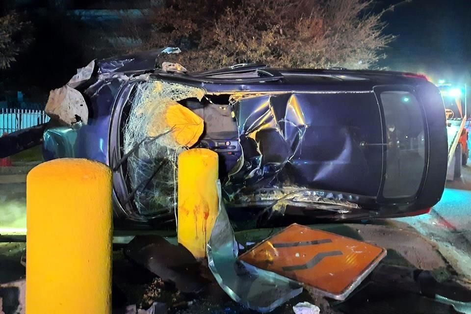 El accidente fue en el Bulevar Antonio L. Rodríguez, unos 300 metros al poniente de Santa Bárbara.