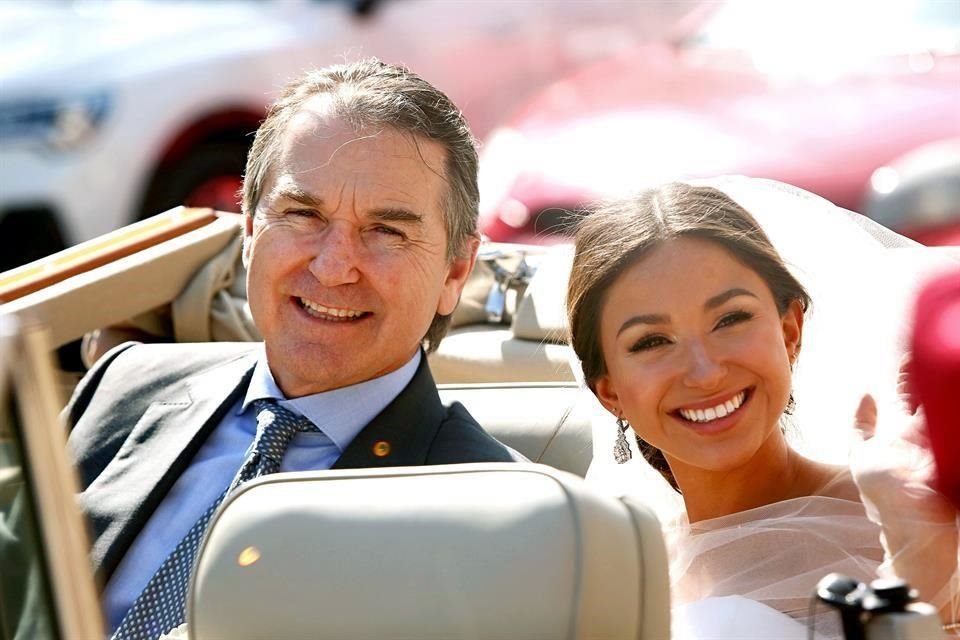 Hugo Martínez Treviño con su hija Mariana