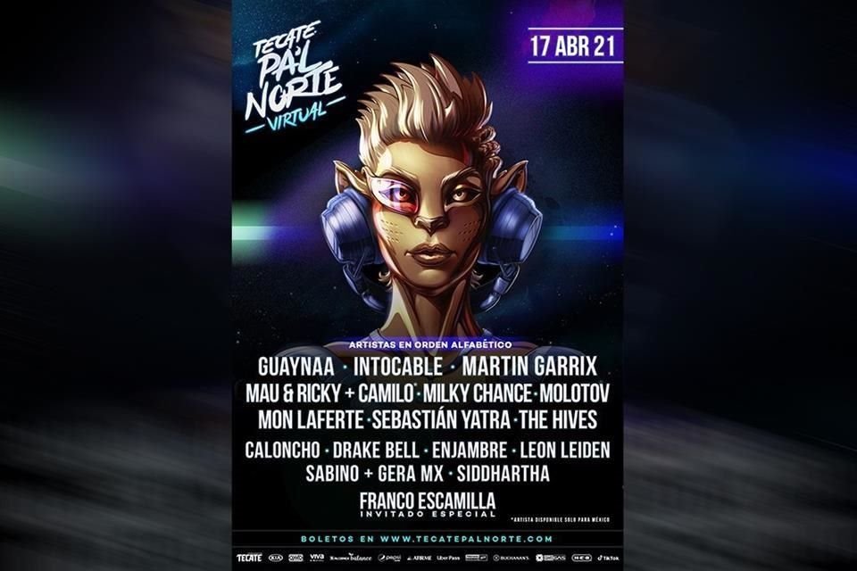 Martin Garrix, Sebastián Yatra y The Hives son algunos de los artistas que encabezan el line up de la edición virtual del Festival Pa'l Norte.