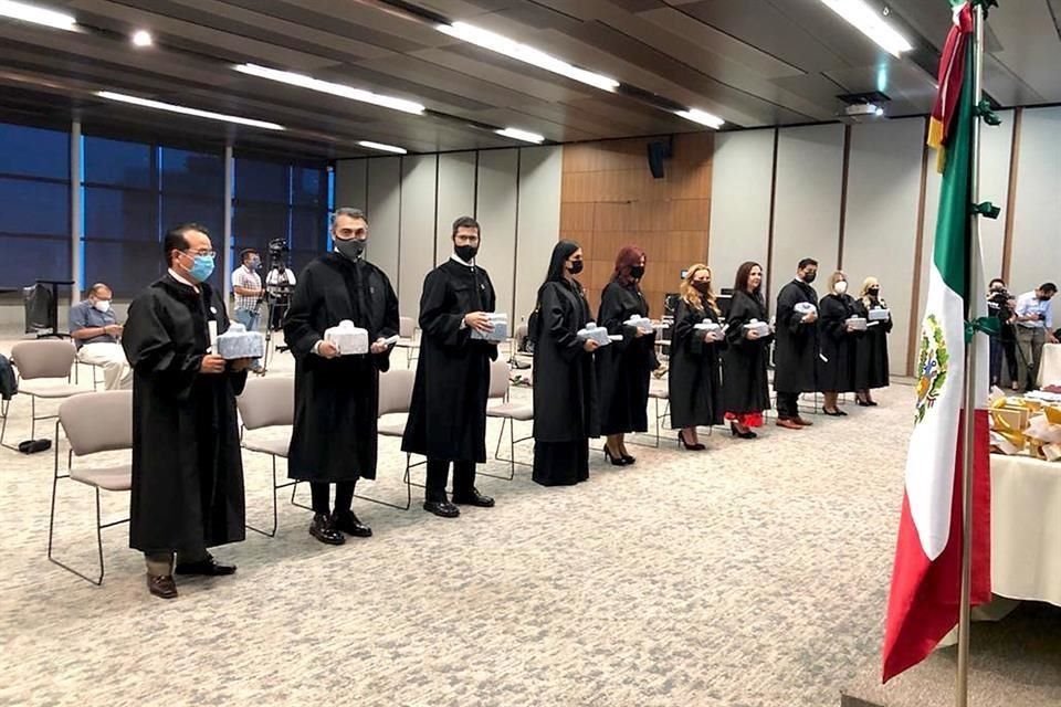 Los premiados durante la ceremonia