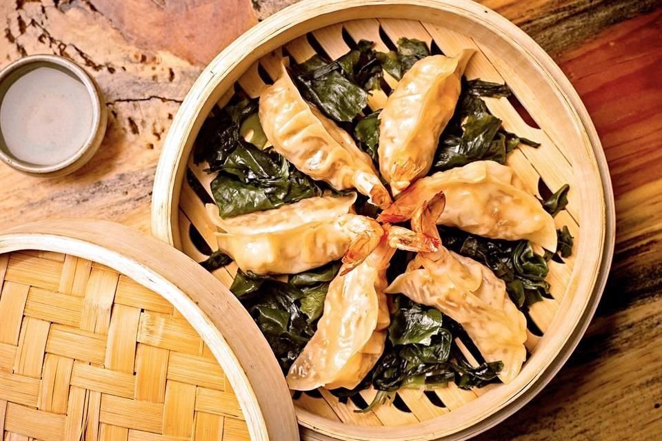 Mandu de camarón.
