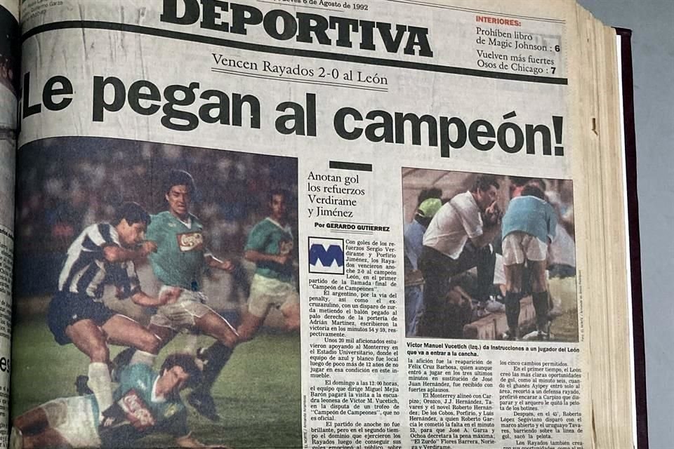 Así anunció EL NORTE aquella victoria de Rayados sobre León.