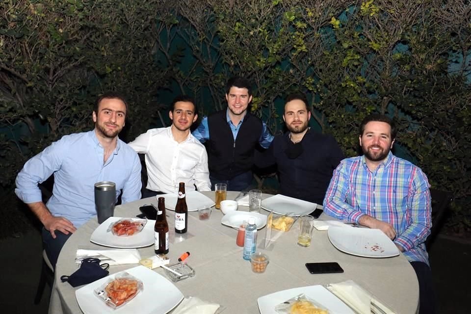 Jorge Aldape, Dagoberto González, Patricio Lamothe, Gustavo Martínez y Carlos del Valle