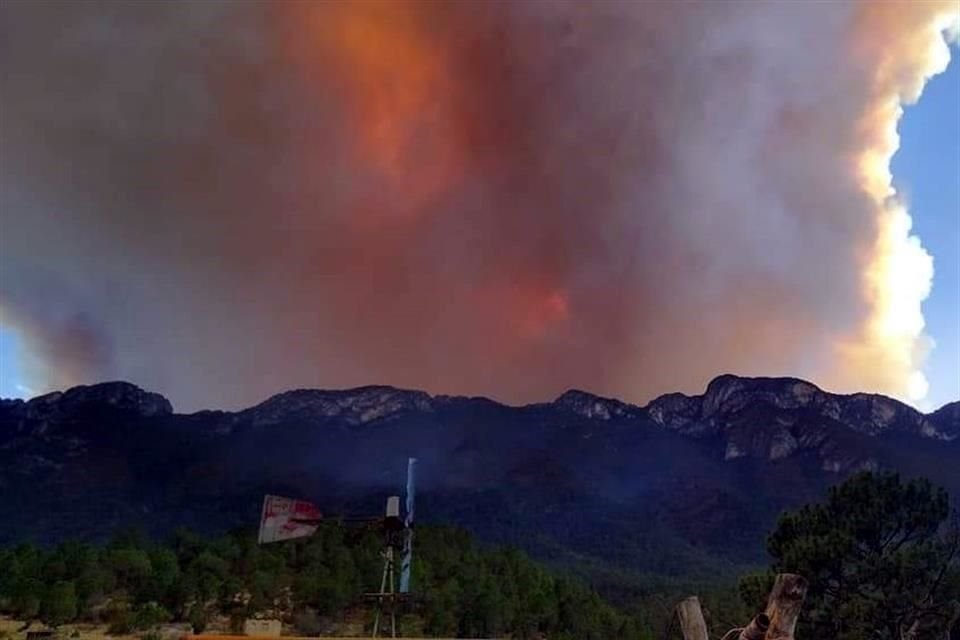 El humo del incendio forestal pudo ser visto desde el municipio de Santiago y algunos puntos del área metropolitana.