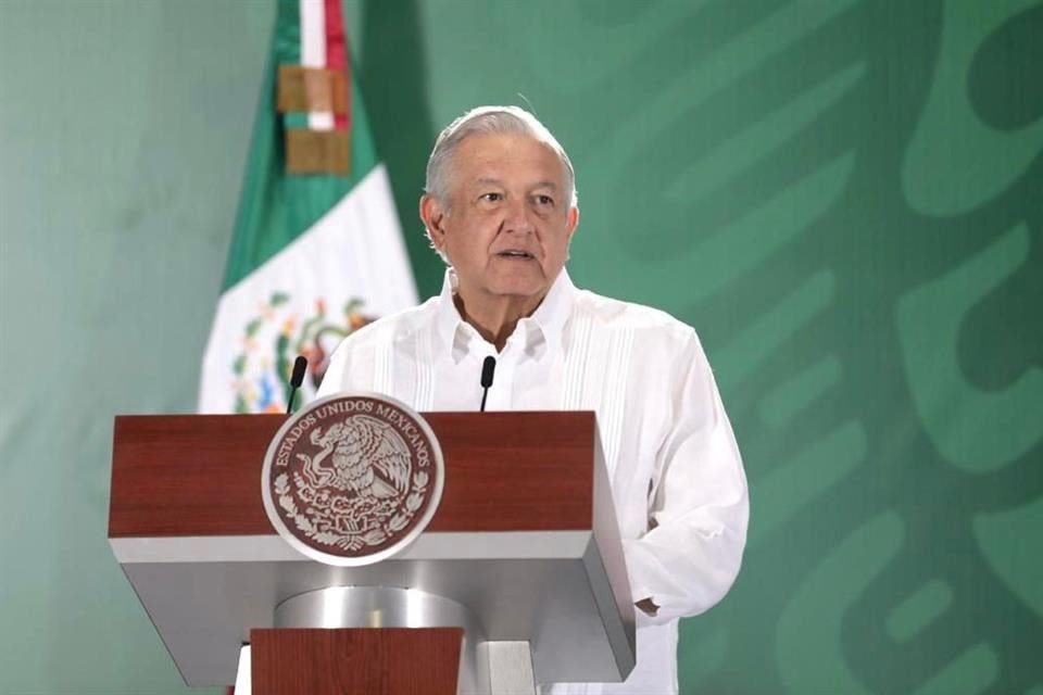 Andrés Manuel López Obrador en conferencia desde Coatzacoalcos.