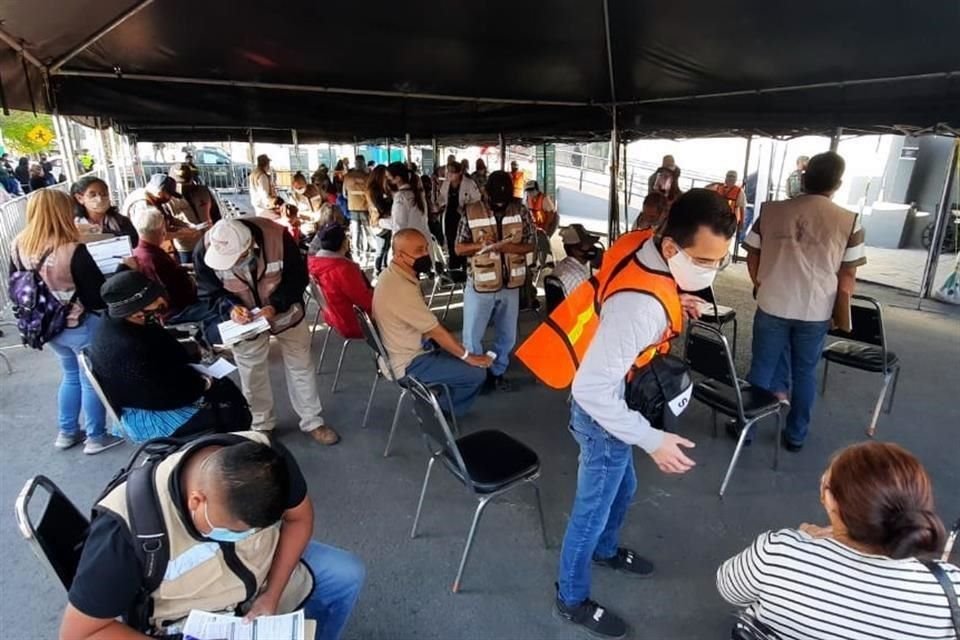 La vacunación también se realizó en un módulo instalado en el Gimnasio San Pedro 400.