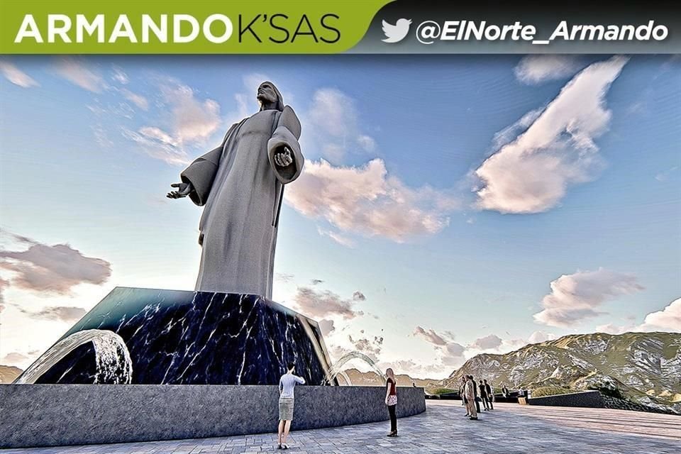 El monumento que se pretende realizar en el Fraccionamiento San Jorge, en Santiago, es el que se llama Cristo Milagroso.