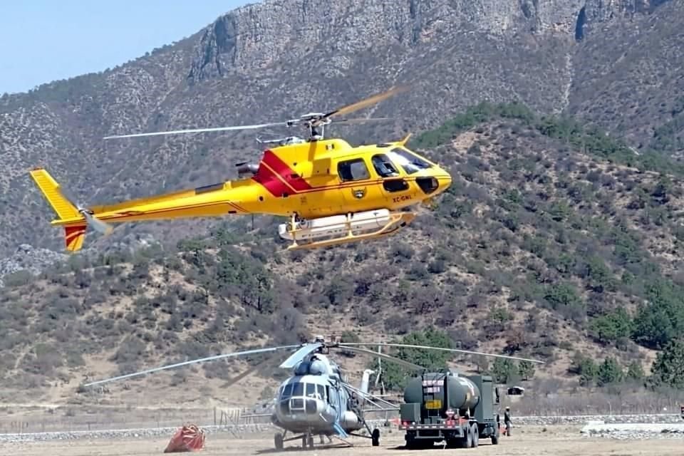 Protección Civil reportó esta tarde que el siniestro que comenzó hace una semana está controlado en un 60 por ciento, y es combatido con 500 brigadistas y 10 helicópteros.