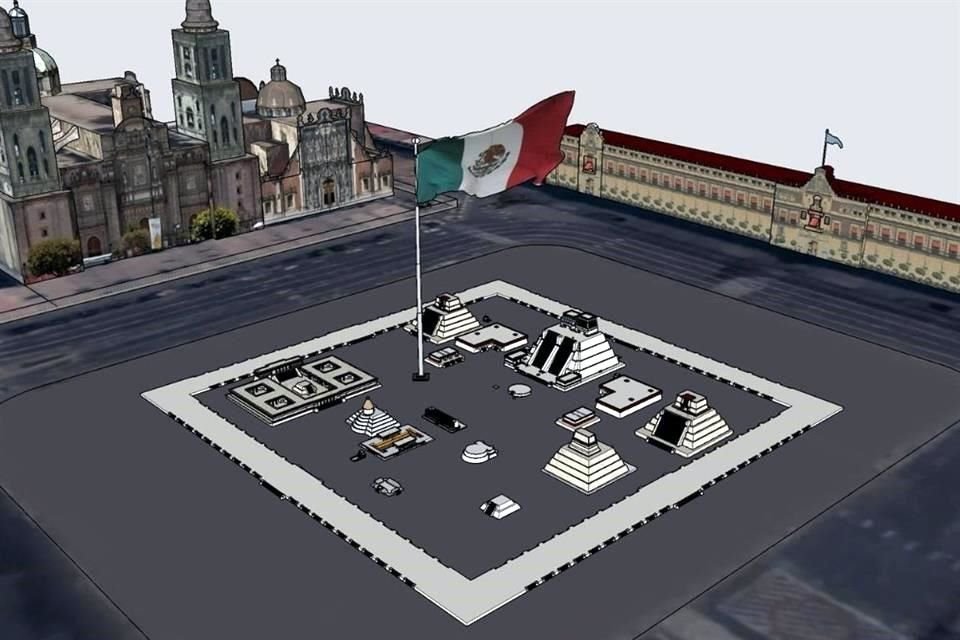 Una maqueta monumental policroma ocupará el Zócalo de la Ciudad de México; reproducirá las edificaciones prehispánicas arrasadas hace cinco siglos durante la Conquista.