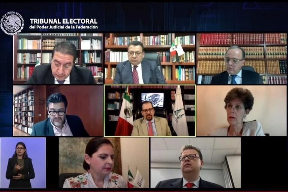 Sesión del Tribunal Electoral del Poder Judicial de la Federación.