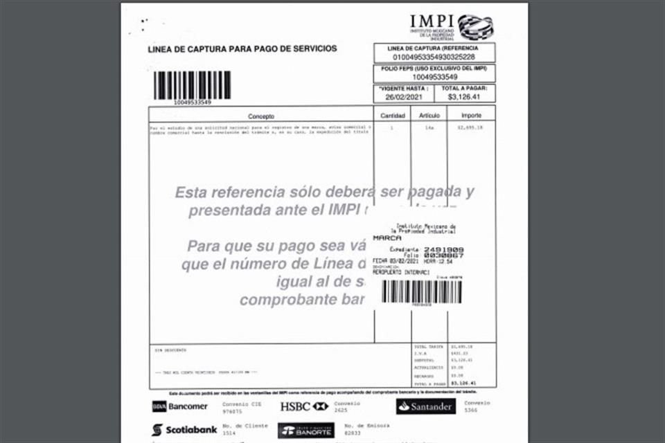 El Gobierno federal solicitó el mes pasado al Instituto Mexicano de Propiedad Industrial, con el número de expediente 2491916, el registro de un logo azul para el aeropuerto.