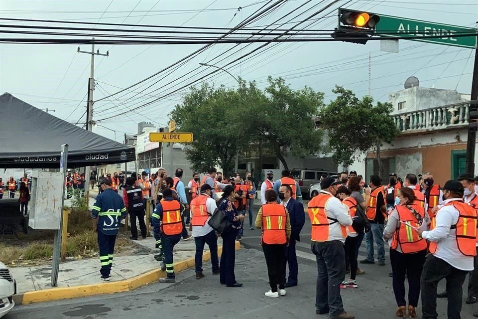 El tramo de Vasconcelos entre Corregidora y Jimenez, está cerrado a la circulación.