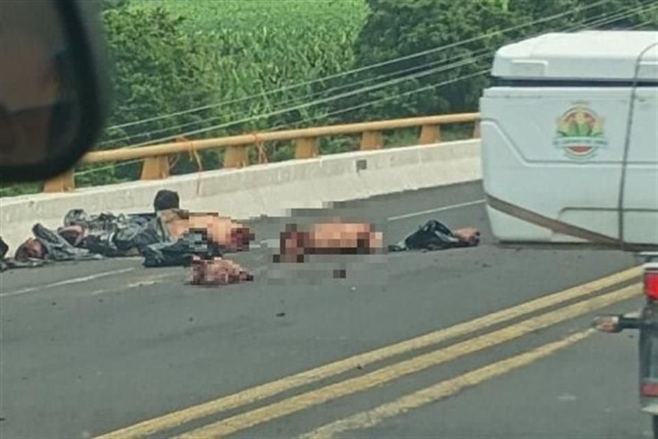 Los restos humanos fueron hallados sobre la Carretera Poza Rica-Cazones, a la altura de Papantla, en el norte de Veracruz.