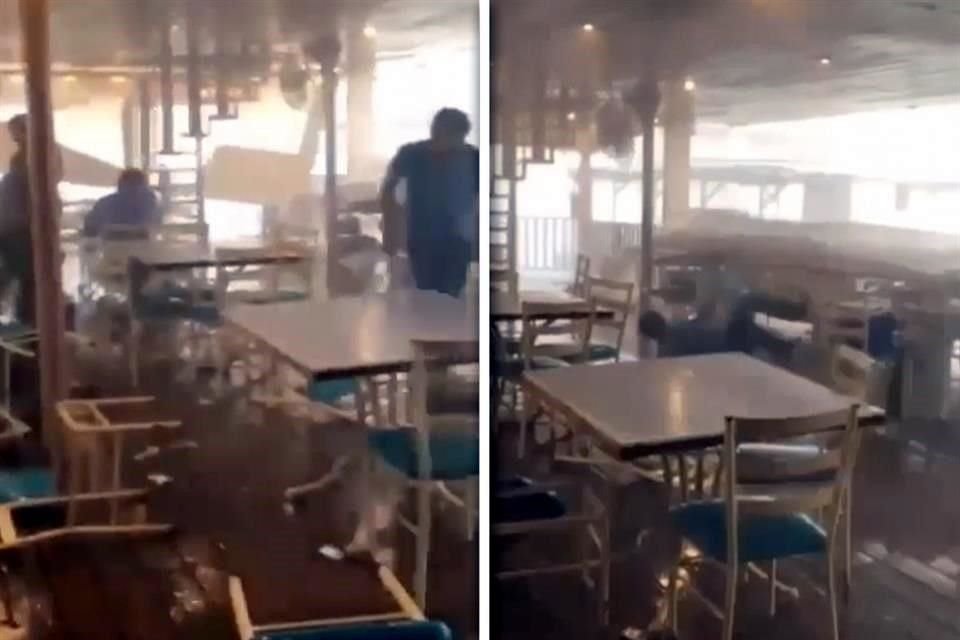 Una tromba azotó el área de la Presa La Boca, causando alarma entre comensales en restaurantes del malecón.