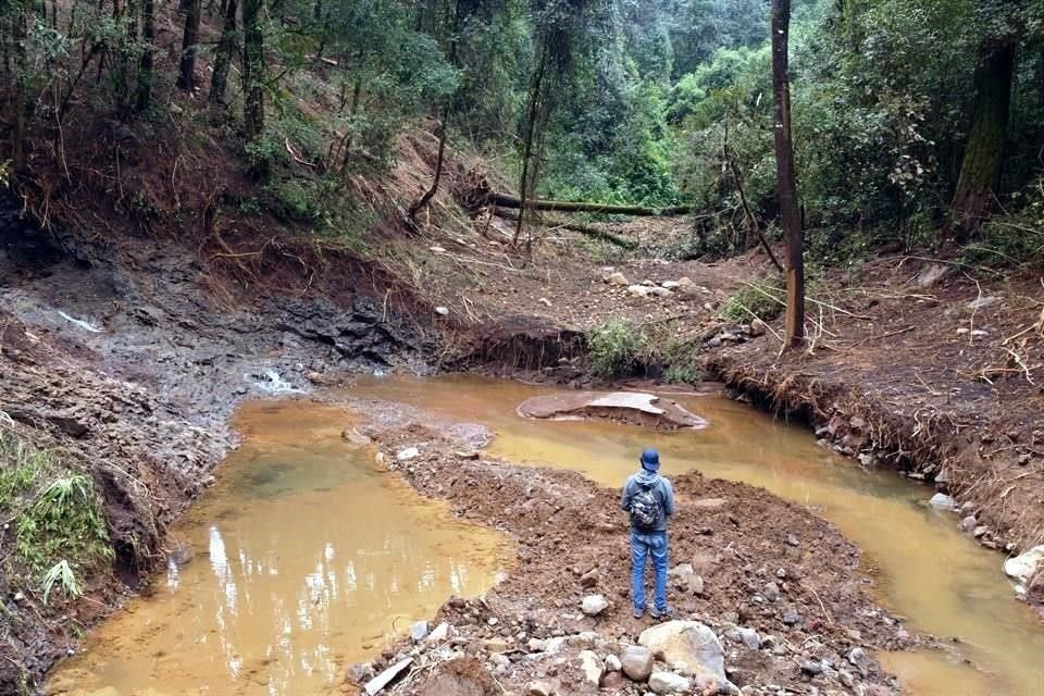 El lago artificial fue construido en una superficie aproximada de 8 mil metros cuadrados en Acatitlán, Valle de Bravo.