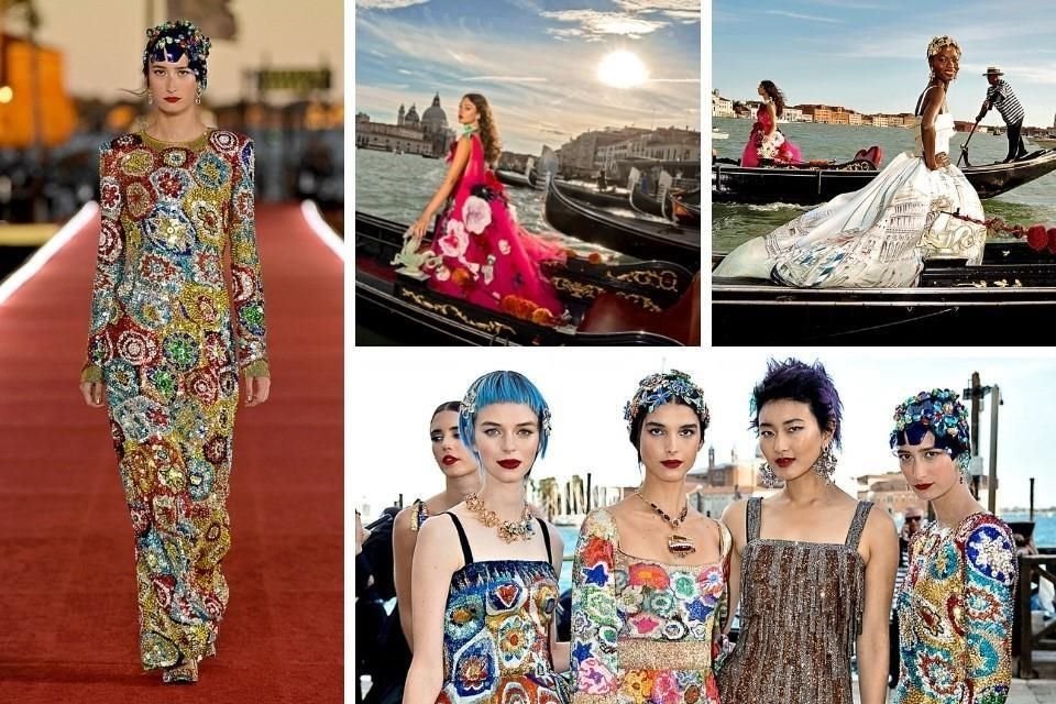 Domenico Dolce y Stefano Gabbana cumplieron su sueño al presentar en Venecia más de 100 modelos inspirados en la riqueza del lugar.