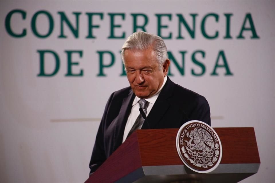 Andrés Manuel López Obrador en conferencia mañanera.