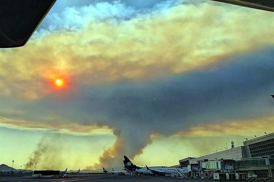 Así se aprecia desde el Aeropuerto de Guadalajara.