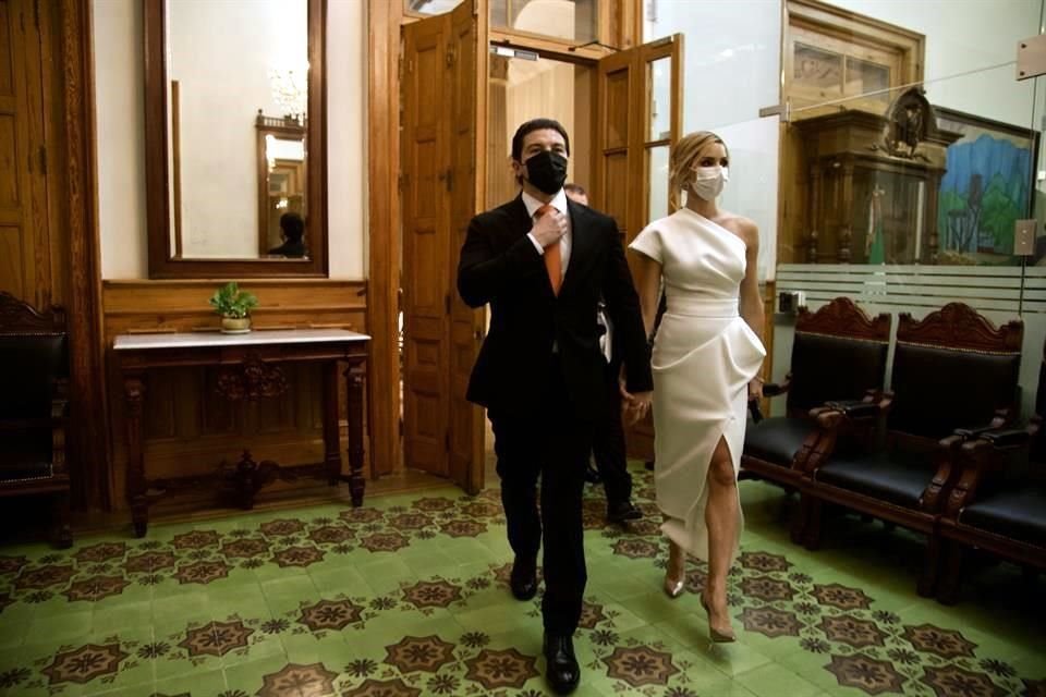 El nuevo Mandatario y su esposa recorrieron las instalaciones de la sede del Ejecutivo.
