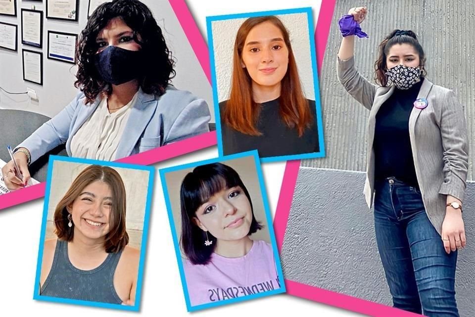Victoria Serna, de Cideb UANL; Diana Rodríguez, de U-ERRE; Marla de la Cruz, de Tec de Monterrey; Emilia Rojas, de Psicología UANL e Ilse Elizondo, de Prepa Alfa Fundación.