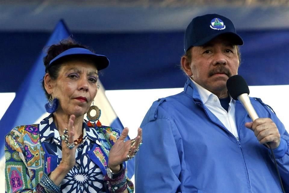 El Presidente Daniel Ortega y su esposa y Vicepresidenta Rosario Murillo.