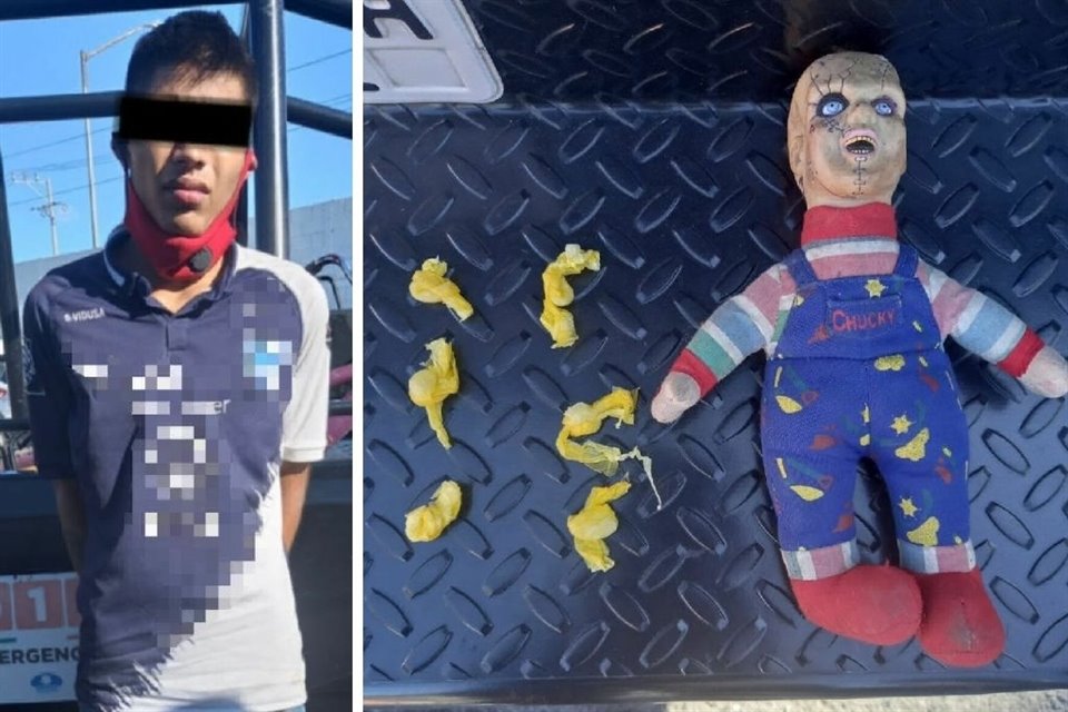 Las dosis de droga estaban ocultas dentro del muñeco.