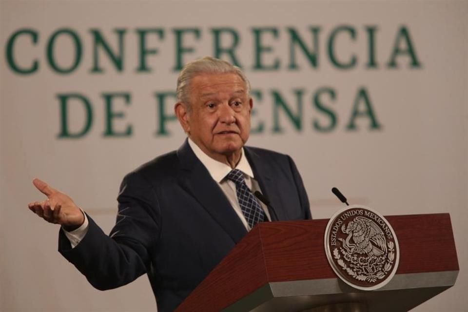 El Presidente Andrés Manuel López Obrador en conferencia matutina.