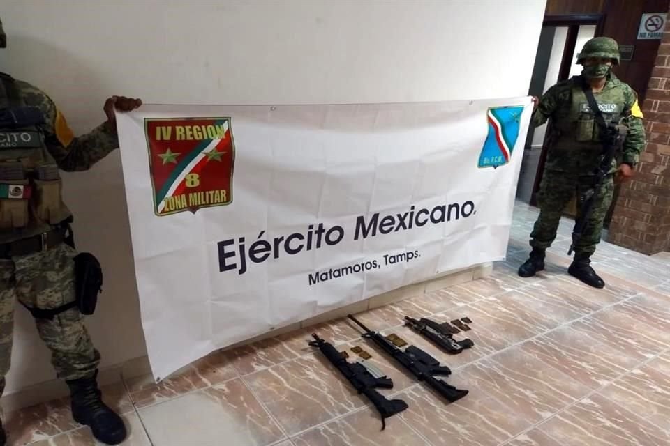 Tras la incursión de un inmueble, el Ejército libera a 25 personas privadas de su libertad y detiene a tres presuntos secuestradores, en Matamoros.