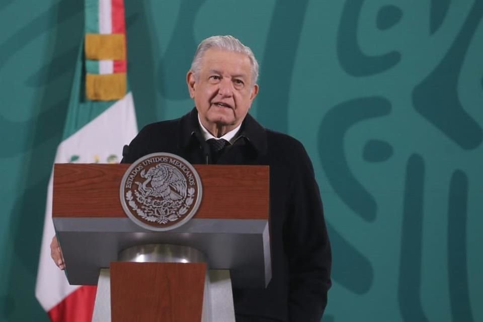 Andrés Manuel López Obrador en conferencia matutina.