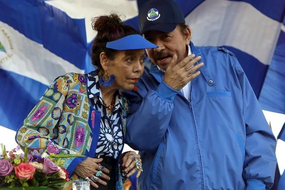 El Presidente Daniel Ortega y la vicepresidenta Rosario Murillo.