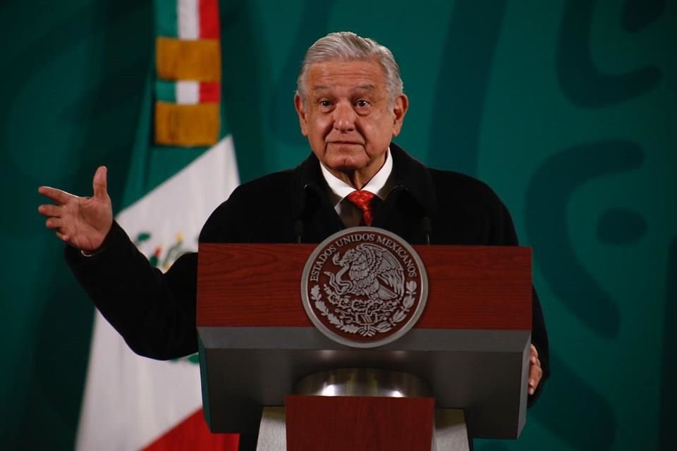 Andrés Manuel López Obrador en conferencia matutina.