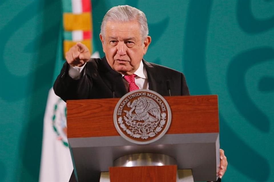 Andrés Manuel López Obrador en conferencia matutina.