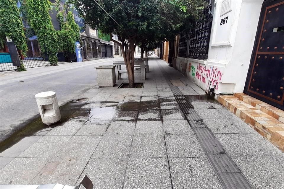 También se detectó que en la calle Morelos, también en la zona de Barrio Antiguo.
