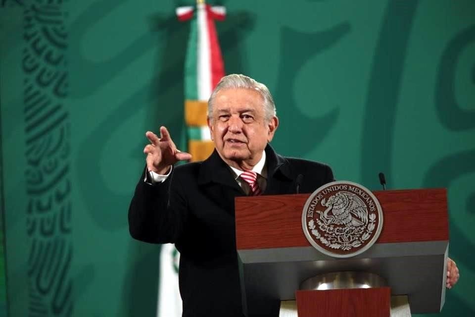 Andrés Manuel López Obrador en conferencia matutina.