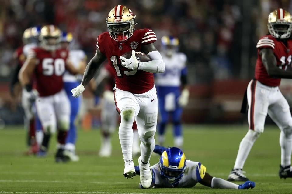 Deebo Samuel así dejó a los defensivos en el último cuarto.