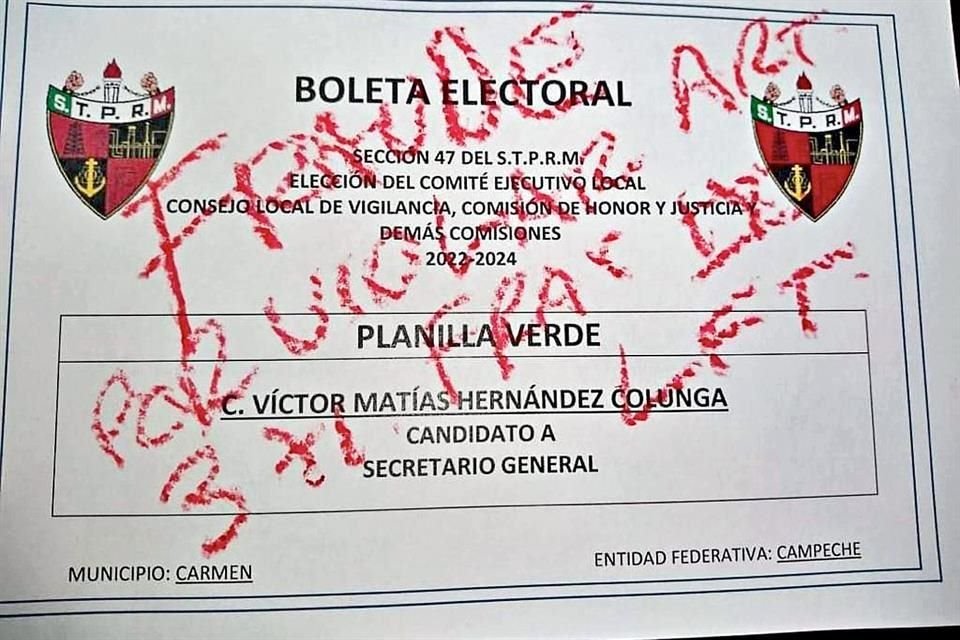 Trabajadores de Pemex se inconformaron en las elecciones y denunciaron violación al voto libre y secreto.