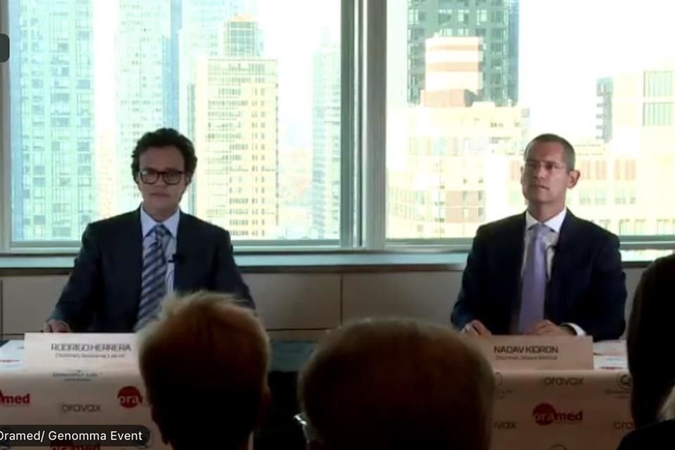 Rodrigo Herrera, presidente de Genomma Lab durante la conferencia en NY.