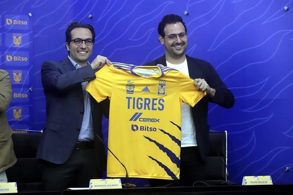 El logotipo de la empresa Bitso lucirá en el frente de la playera a partir del 2022.