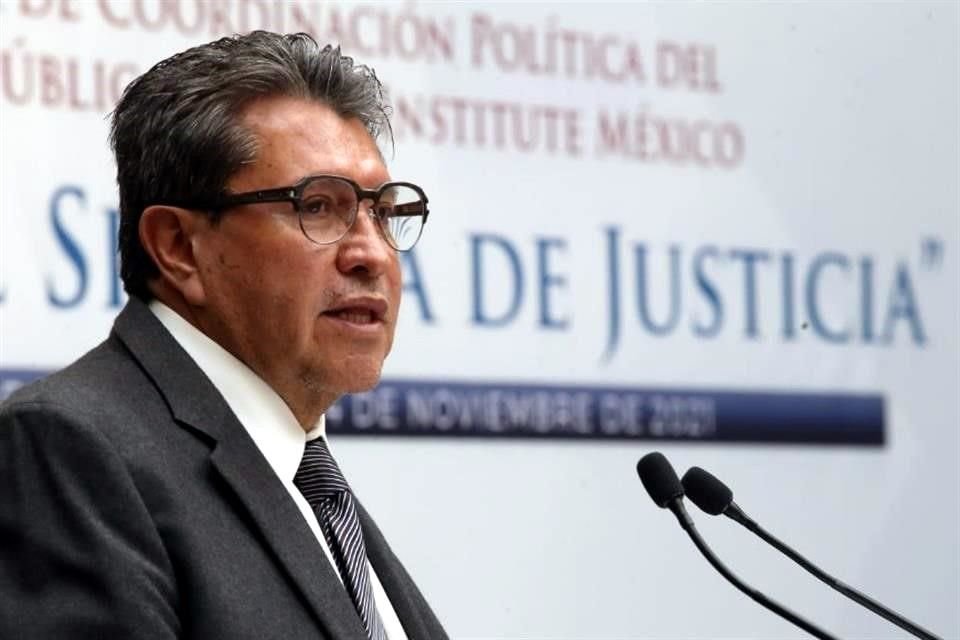 Ricardo Monreal, coordinador de la bancada de Morena.