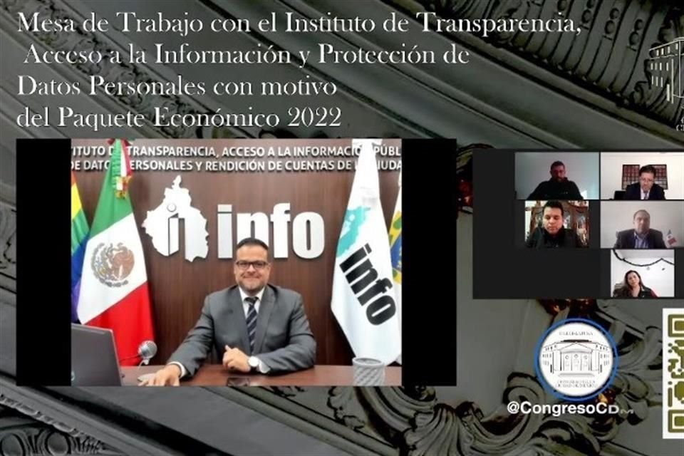 En mesa de trabajo de Info con Congreso de CDMX, el comisionado fue cuestionado por los recursos que se destinarán a Sistema Anticorrupción.