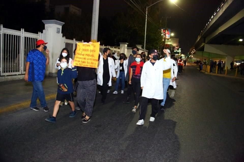La marcha terminó a las 19:36 horas en la calle Aguirre Pequeño.