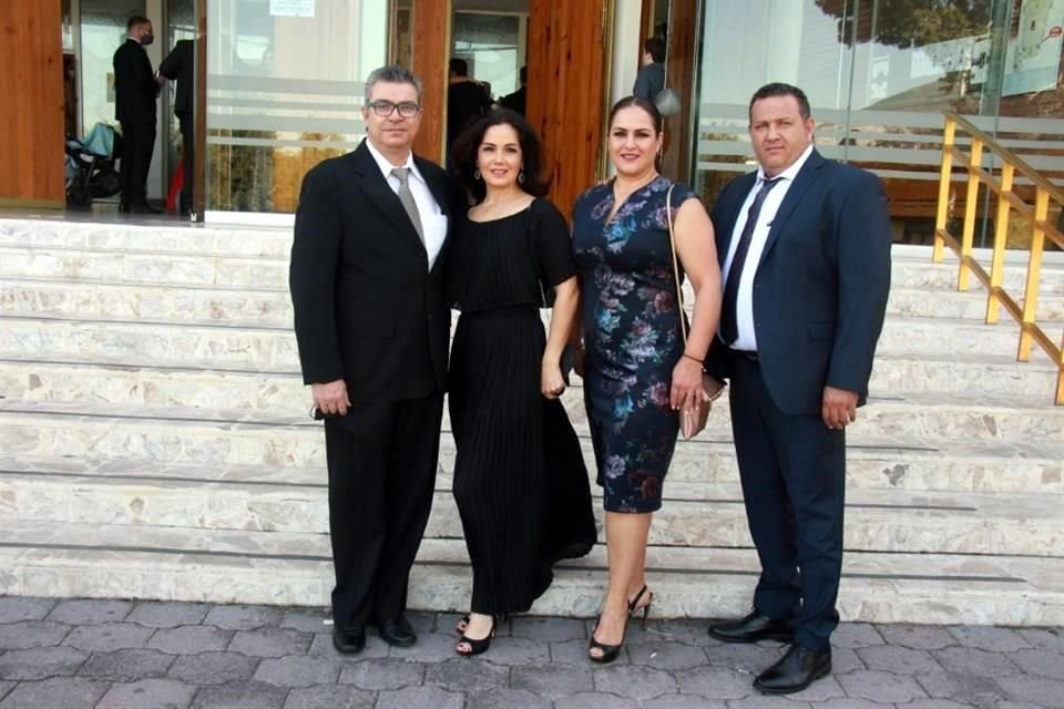 Javier Escalera, Maru Mojica, Edith Mojica y Adolfo Márquez