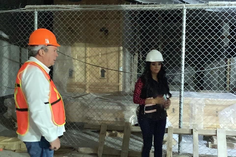Mauricio revisó la construcción de zona que albergará El Gabinete del Coleccionista.