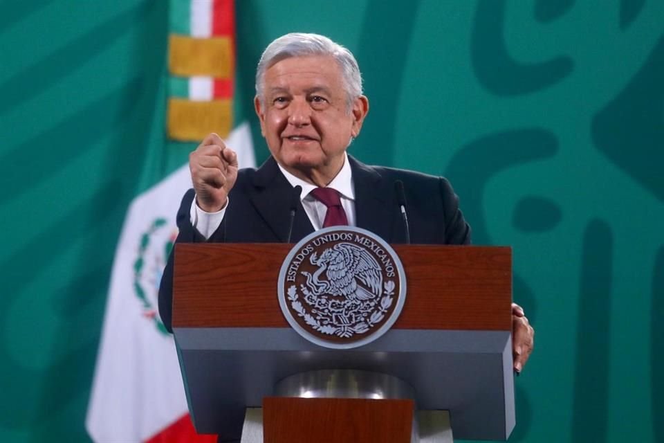 López Obrador en conferencia matutina.